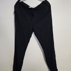 Old Navy Women's Black Linen Drawstring Jogger Pants